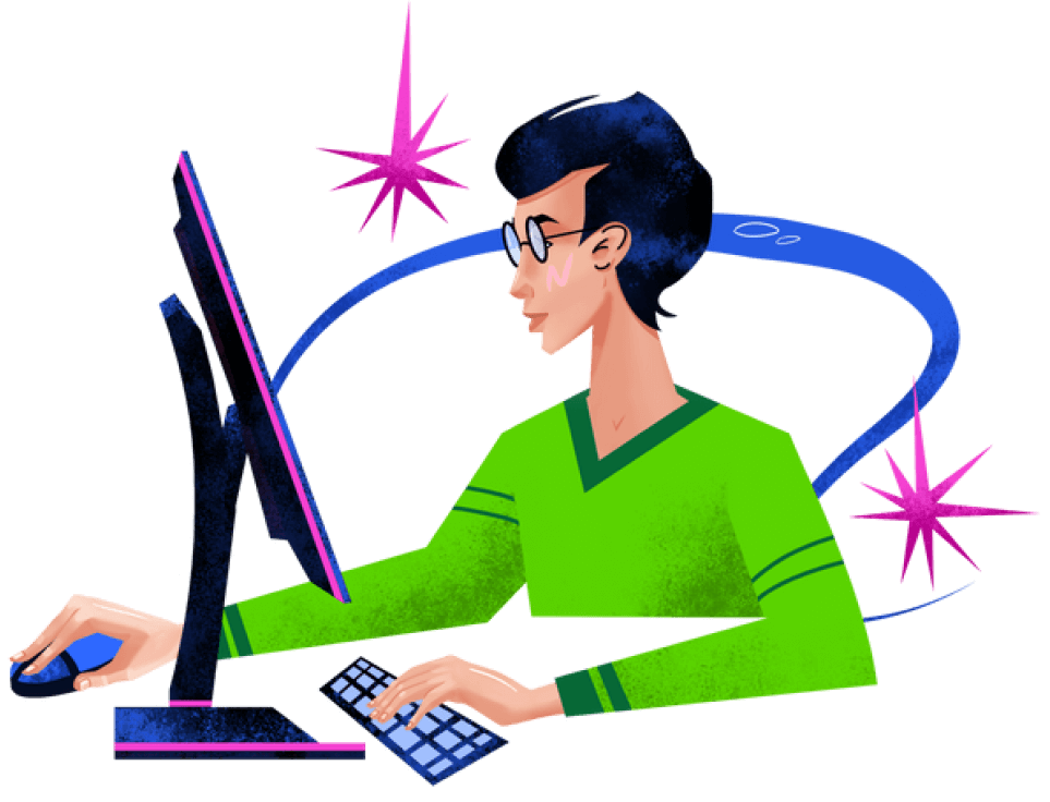 man-working-at-a-computer